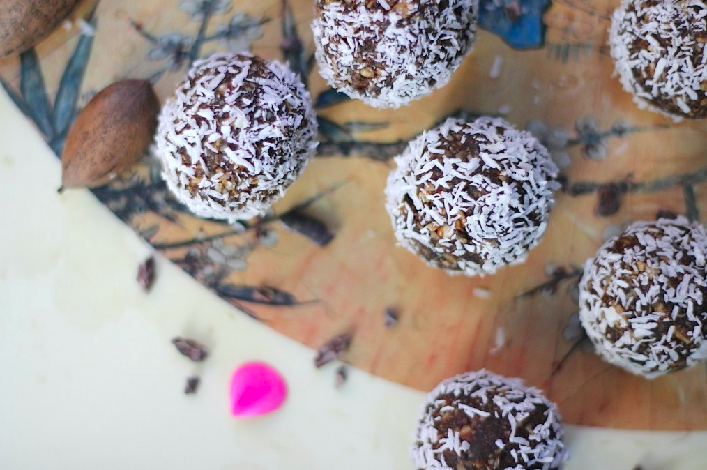 Coconut-covered snack balls