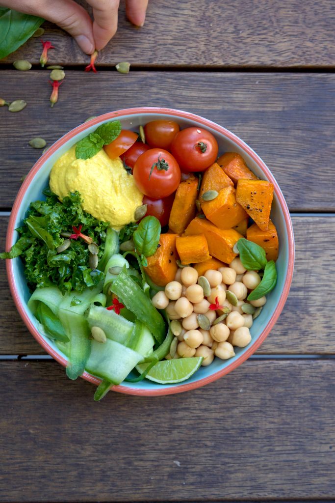 A colourful vegetable bowl