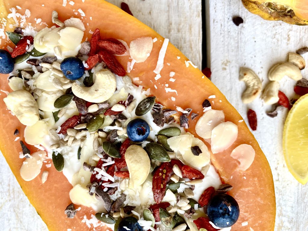 Papaya breakfast boat